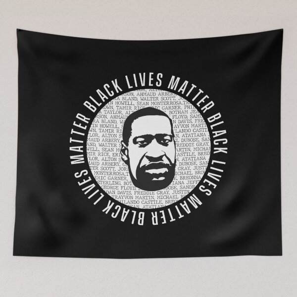 Item preview, George Floyd graphic portrait - Say their names! List of police brutality victims designed and sold by Teecha.
