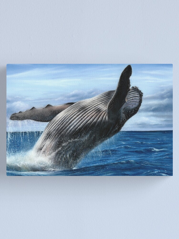 Alternate view of Humpback Whale Artwork Canvas Print