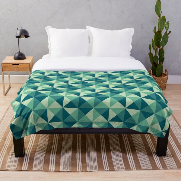 Item preview, Abstract Geometric Pattern in teal emerald tones designed and sold by pignpix.