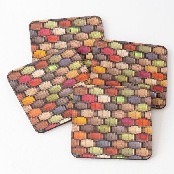 Item preview, MULTICOLOR HEXEGON VIDEO GAME STYLE PIXEL SHAPES  BY OZCUSHIONSTOO designed and sold by ozcushionstoo.