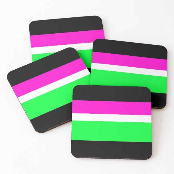 Item preview, BLACK AND NEON  PINK AND NEON GREEN  LICORICE ALLSORTS LOLLY | CANDY STRIPES  designed and sold by ozcushionstoo.