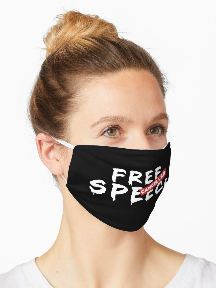 Masque Banksy Parody Quote Free Speech Canceled Censorship Graffiti Humide Sur Fond Noir Hd Haute Qualite En Ligne Par Iresist Redbubble