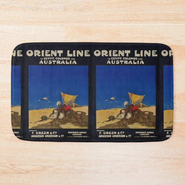 Item preview, Orient Line Egypt Colombo Australia vintage travel poster designed and sold by stickart-marek.
