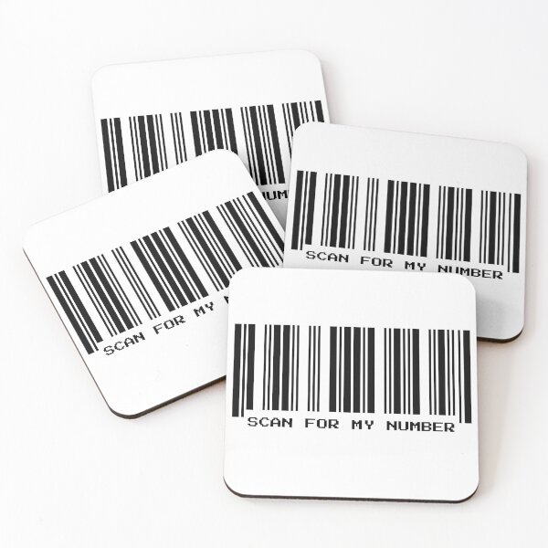 Item preview, Scan for My Number Fun Tagline Barcode Stripe Pattern designed and sold by sweeann.