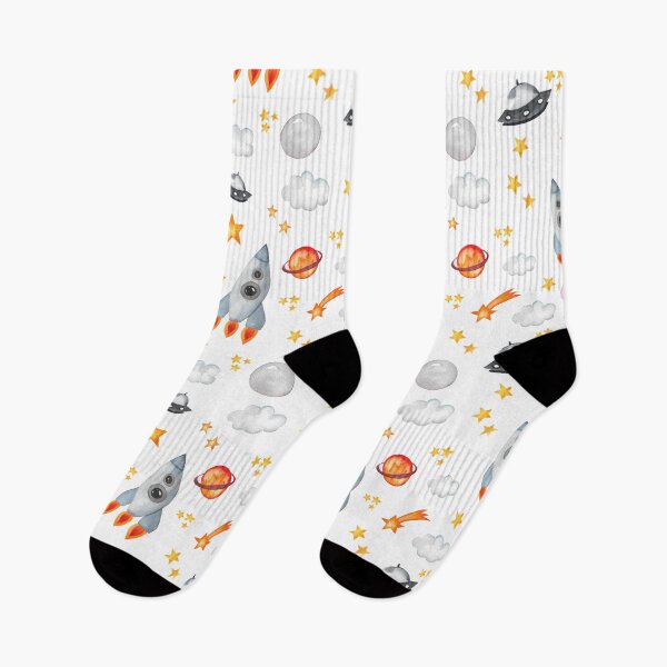 Item preview, Rockets / planets in space watercolor designed and sold by zabrinaz.