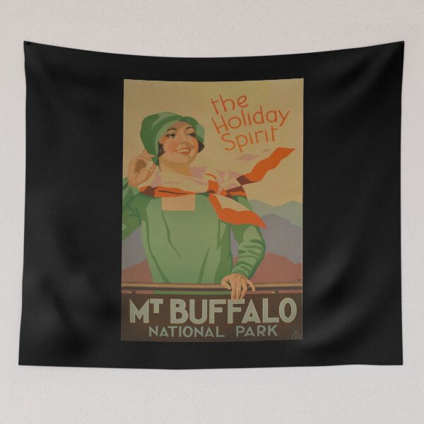Item preview, Mt Buffalo National Park vintage travel poster designed and sold by stickart-marek.