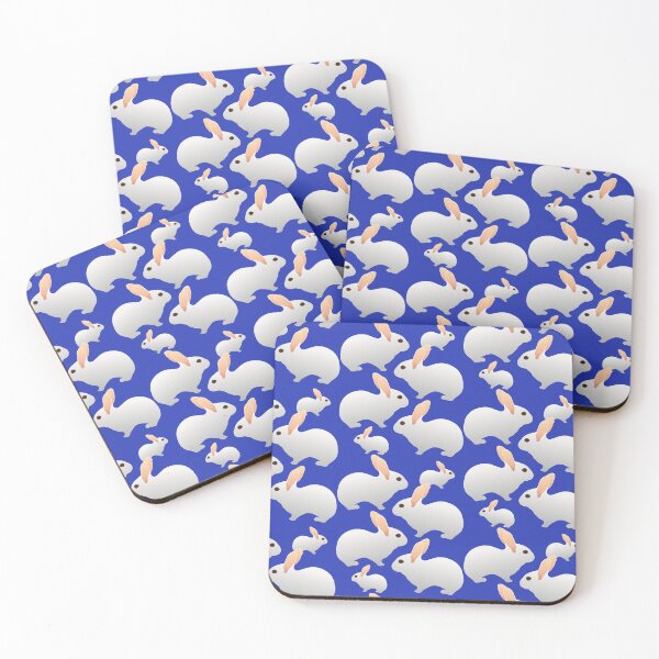 Item preview, Cute Bunny Rabbit Family Pattern (on blue) designed and sold by Davey's Designs.