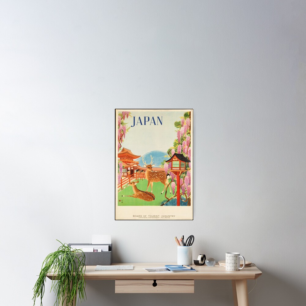 Cartel de viaje vintage: Japón Póster