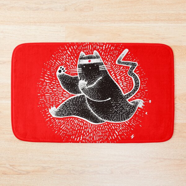Item preview, Funny and cute fatty japanese cat playng karate and jujitsu designed and sold by zipo-art.