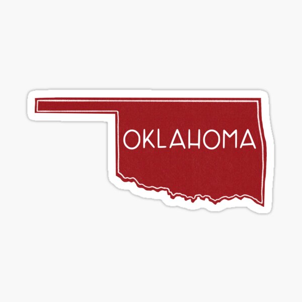 Item preview, Oklahoma Map Sticker designed and sold by Drawingvild.