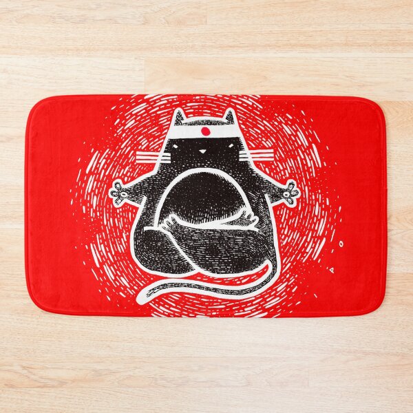 Item preview, Funny and cute fatty japanese cat praticing yoga designed and sold by zipo-art.
