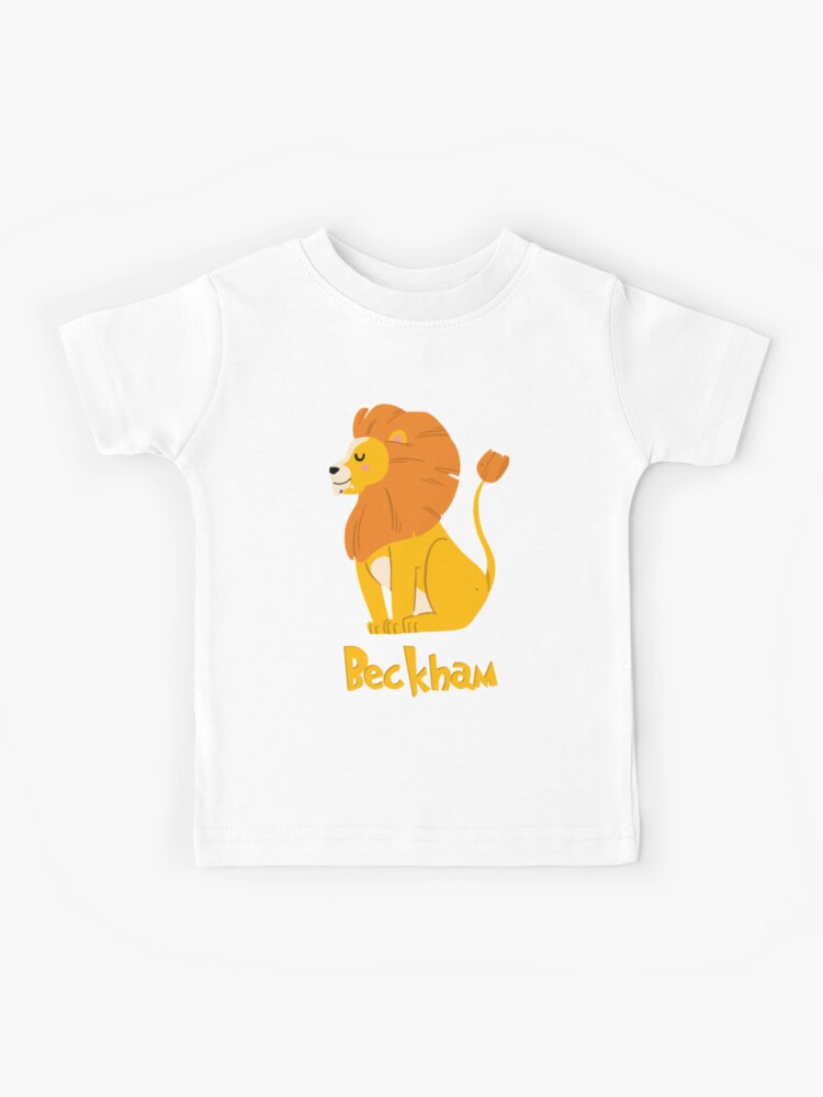 comportarse construir resumen Camiseta para niños for Sale con la obra «Beckham Lion Baby Boy Nombre  Animal Salvaje» de HelloFromAja | Redbubble
