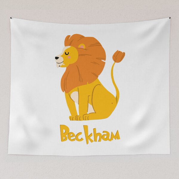 Item preview, Beckham Lion Baby Boy Wild Animal Name designed and sold by HelloFromAja.