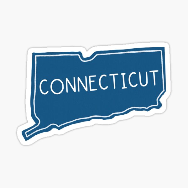 Item preview, Connecticut Map Sticker designed and sold by Drawingvild.