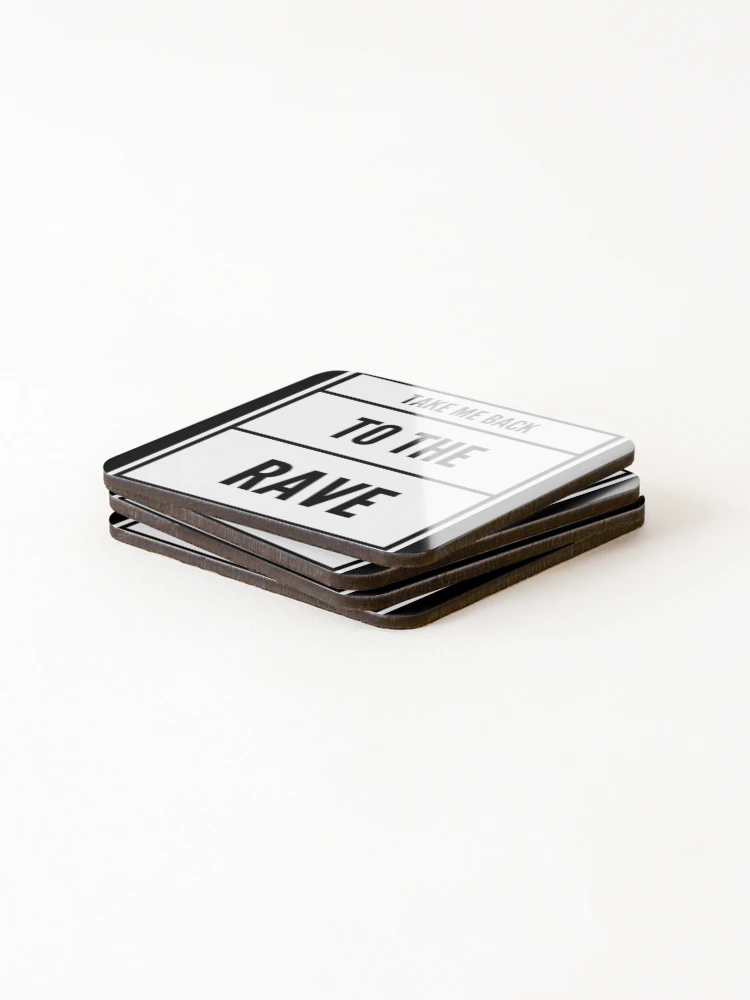 Thumbnail 4 of 5, Coasters (Set of 4), Take Me Back To The Rave designed and sold by Express YRSLF.