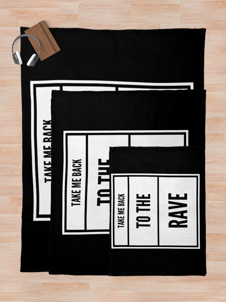 Thumbnail 5 of 6, Throw Blanket, Take Me Back To The Rave designed and sold by Express YRSLF.