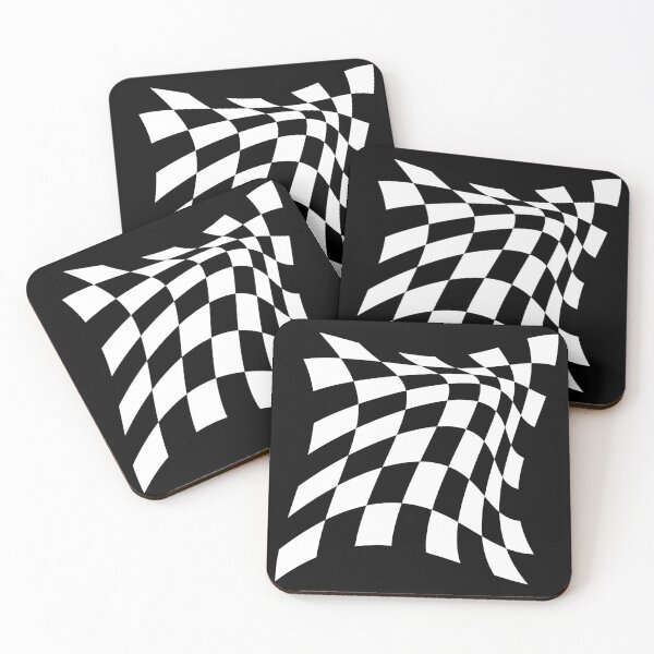 Artikelvorschau,  verzogen, als wäre es eine Tischdecke. Einfaches Schwarzweiss-Design. entworfen und verkauft von TyneDesigns.