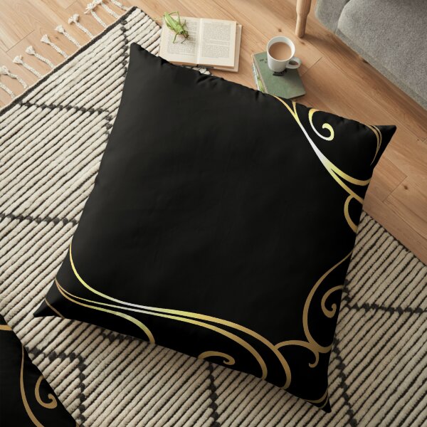 Black clouds - curves Floor Pillow