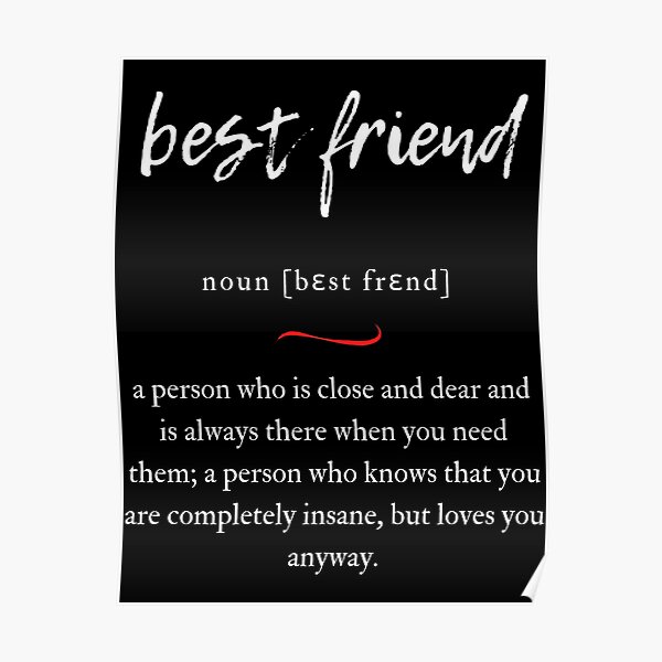 best-friend-definition-dictionary-collection-poster-by