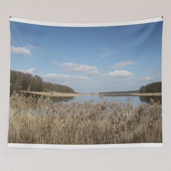 Item preview, Madine lake natural reeds landscape	 designed and sold by EstelleRossetti.