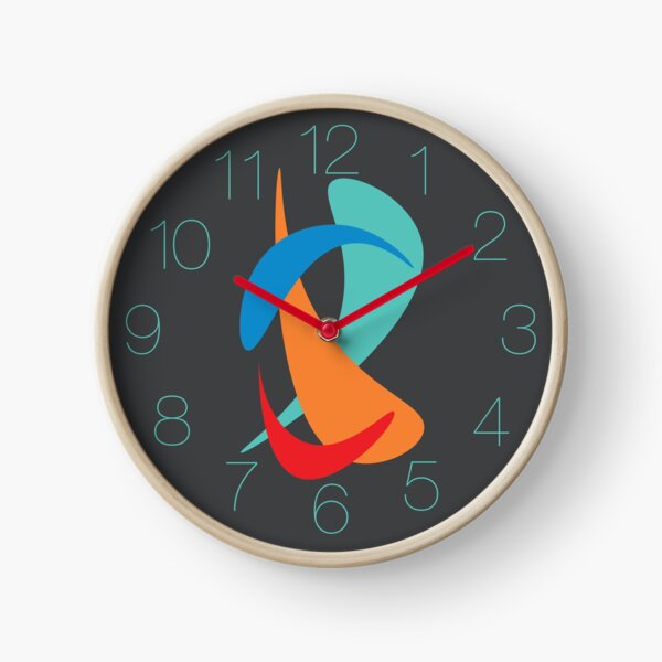 Rhythm (on Grey) Clock