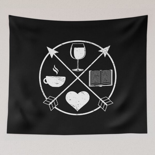 Item preview, I Love Coffee Wine & Books print designed and sold by jakehughes2015.