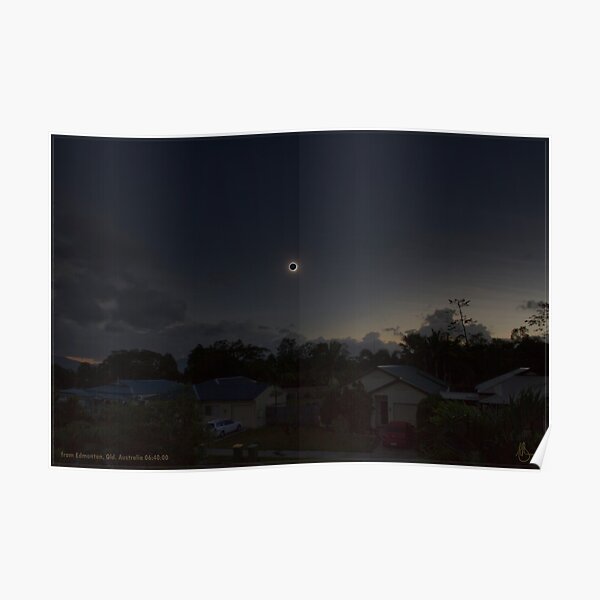 Cairns Total Solar Eclipse 14-11-2012 Poster