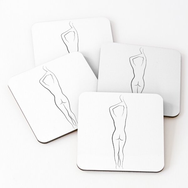 Item preview, Nude Silhouette Line Art Drawing - Self Reliant Sienna designed and sold by Melody Watson.