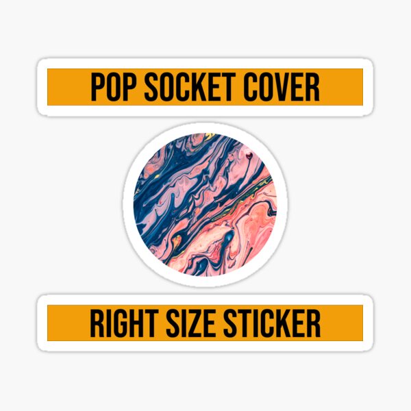 Artistic watercolor pop socket Sticker