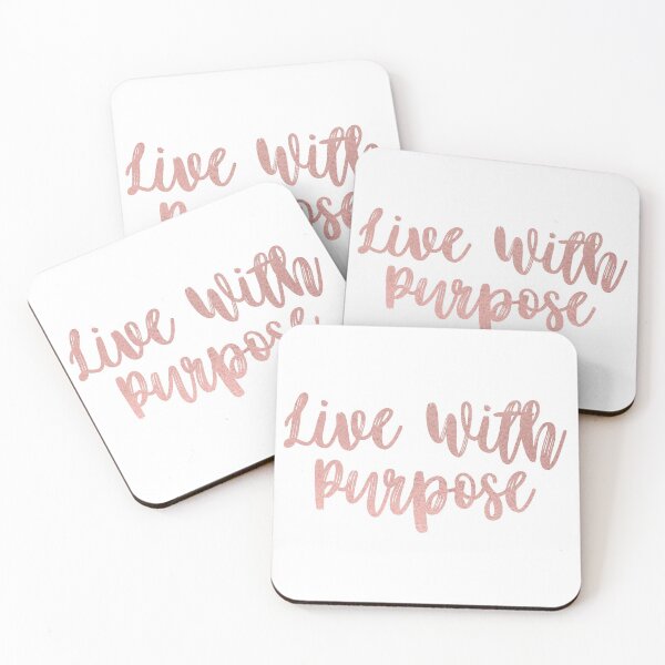 Item preview, Live With Purpose Rose Gold AGD designed and sold by Stickers by SoSrat.