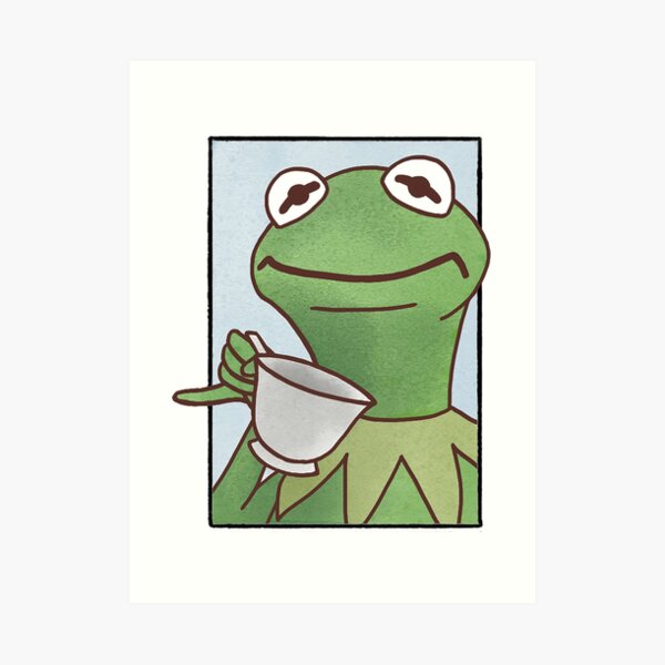 Disappointed Kermit the Frog Art Print