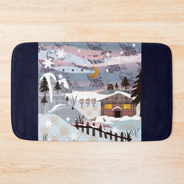 Item preview, Retro christmas patchwork design nature winter picture designed and sold by fuzzyfox.