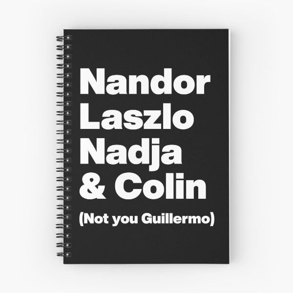 Item preview, Nandor Laszlo Nadja and Colin (Not you Guillermo) - What We Do In the Shadows - White Text Graphic designed and sold by TypeHaus™.