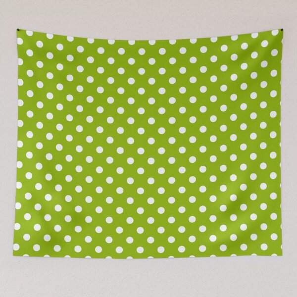 Item preview, Lime Green with White Polka Dots designed and sold by WearURColors.