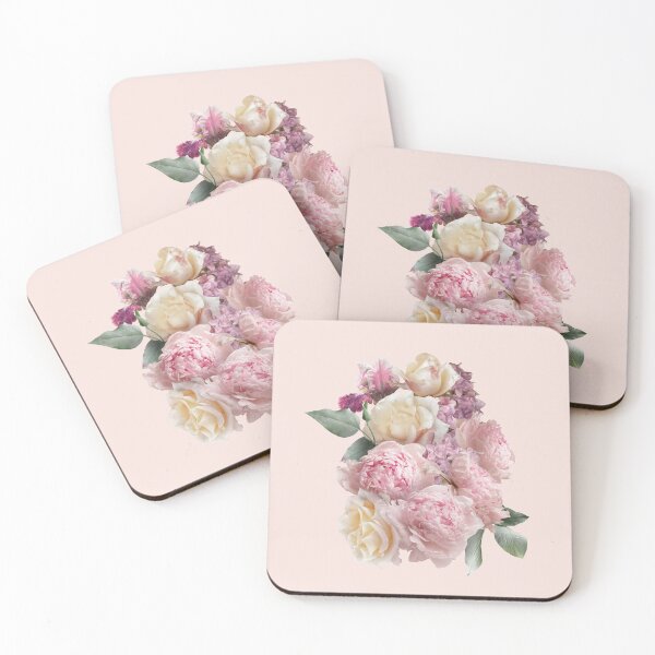 Item preview, Bouquet of pink peonies, white roses and lilac designed and sold by RinaMDesigns.