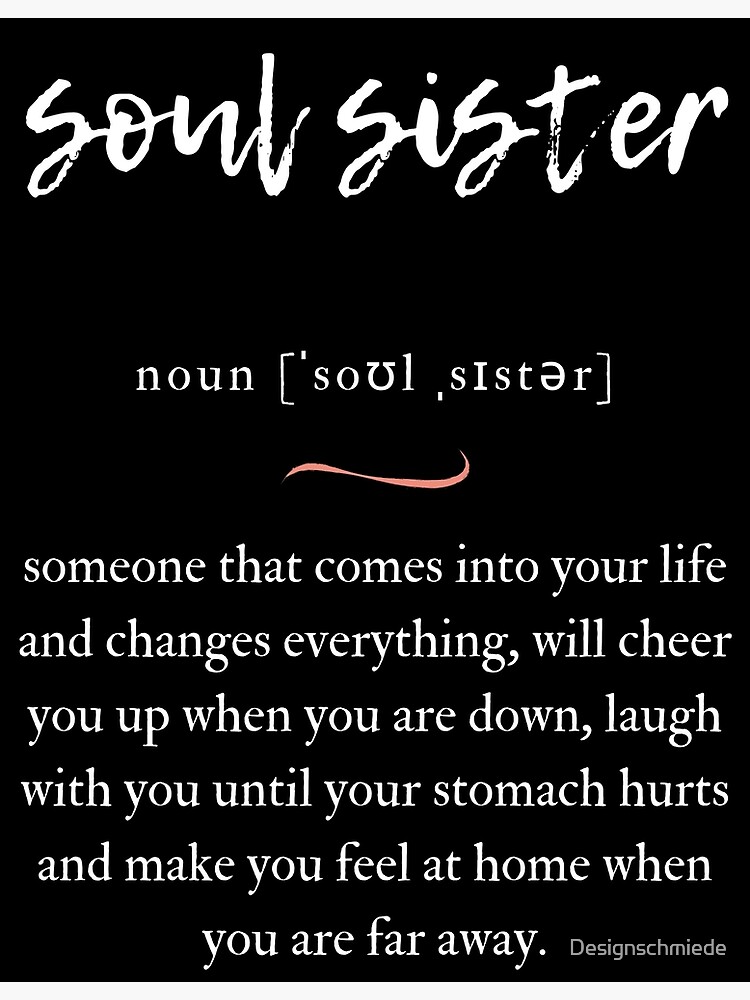 "Soul Sister Definition | Dictionary Collection" Framed Art Print by