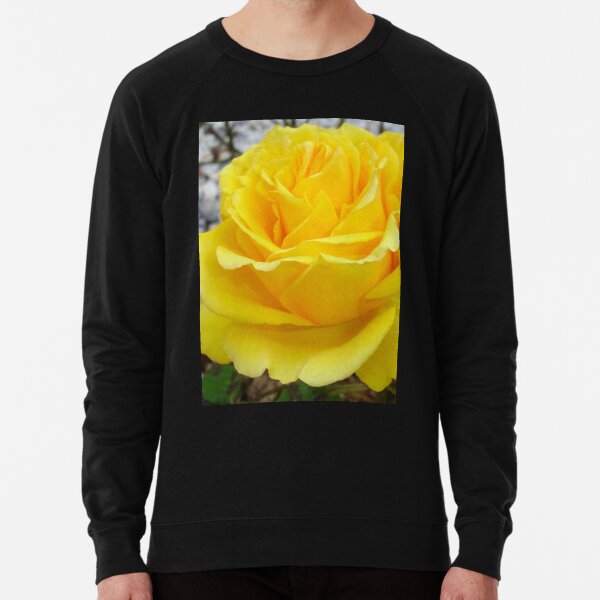 Yellow sweatshirt with rose store