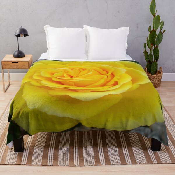 Item preview, Head On View Of A Yellow Rose With Garden Background designed and sold by taiche.