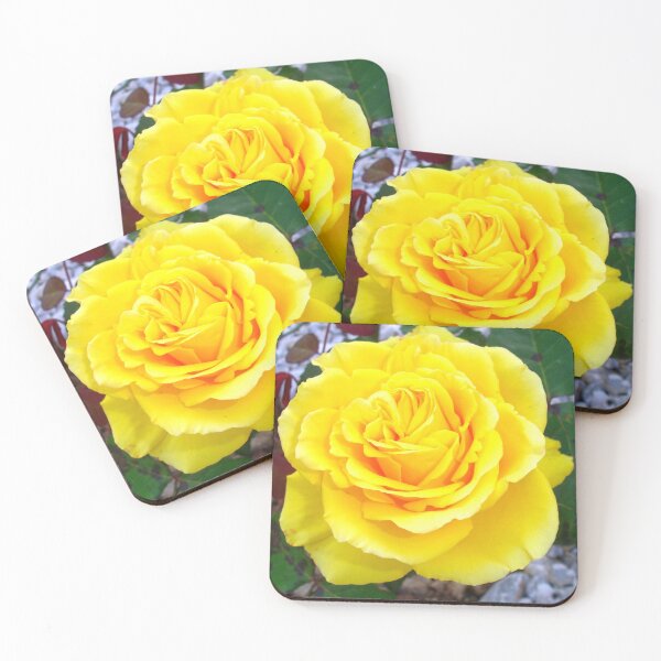 Item preview, Golden Yellow Rose with Garden Background designed and sold by taiche.