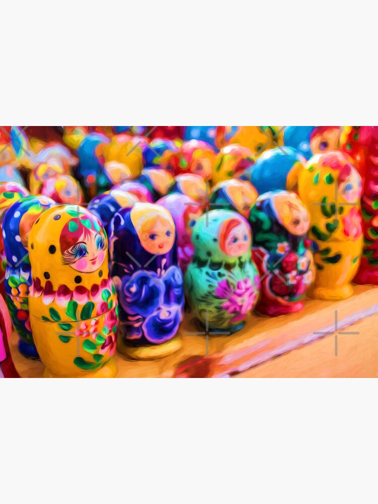 "Traditional Russian Matryoshka Nesting Puzzle Dolls" Sticker by ...