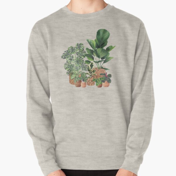 House Plants Illustration 8 Pullover Sweatshirt