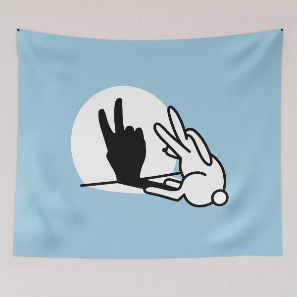 Item preview, Rabbit shadow hand 2 two years old birthday kid  designed and sold by LaundryFactory.