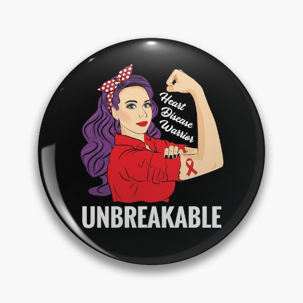 Item preview, Heart Disease Awareness Warrior Unbreakable designed and sold by ZNOVANNA.