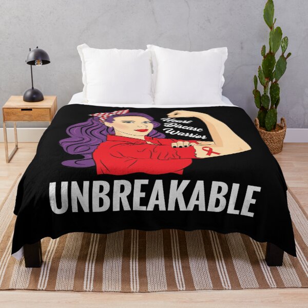 Item preview, Heart Disease Awareness Warrior Unbreakable designed and sold by ZNOVANNA.