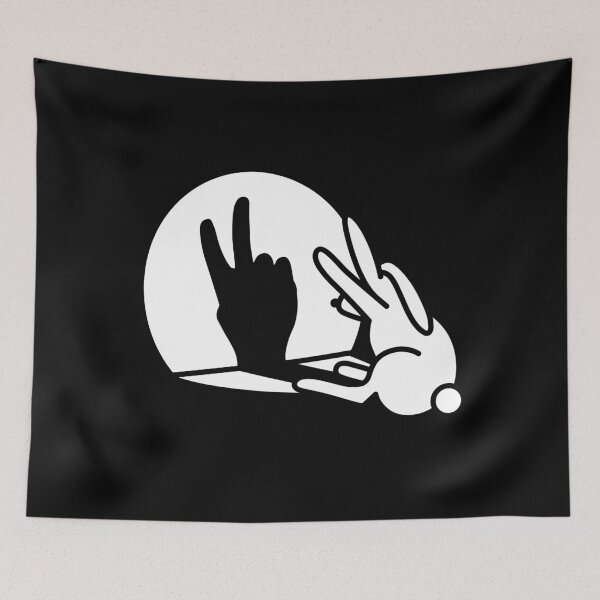 Item preview, Funny rabbit hare shadow hand victory peace V sign  2 two years old birthday kid  designed and sold by LaundryFactory.