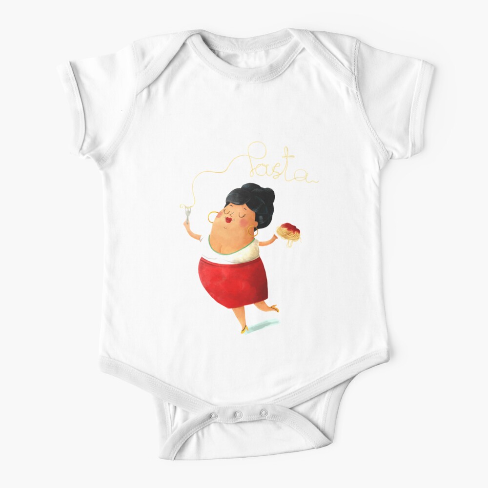 Spaghetti Pasta Lady Baby One-Piece