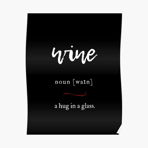 "Wine Definition Dictionary Collection" Poster by Designschmiede