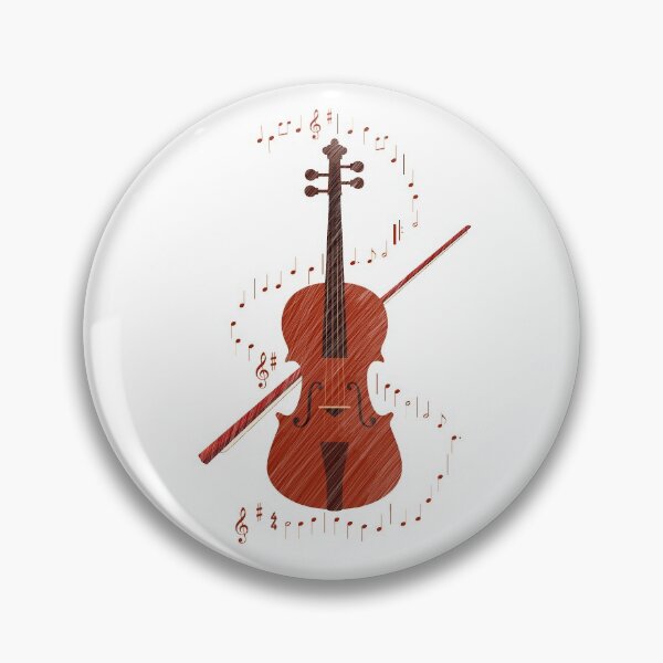 Item preview, Violin with music notes designed and sold by magenta-dream.