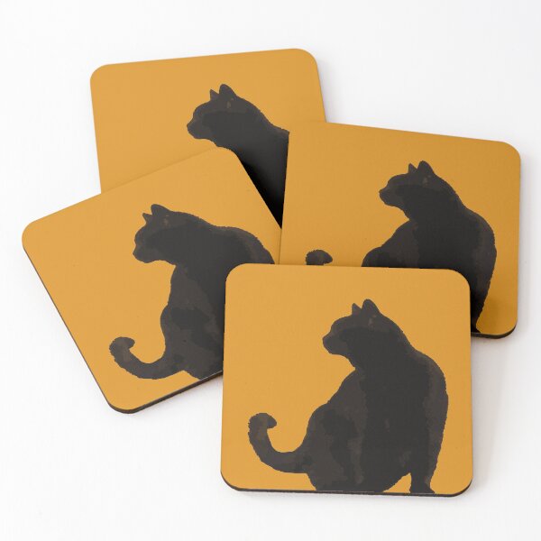 Item preview, Black Cat Elegant Profile Minimalist Silhouette  designed and sold by taiche.