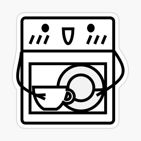"Dishwasher" Sticker for Sale by FamilieWong Redbubble